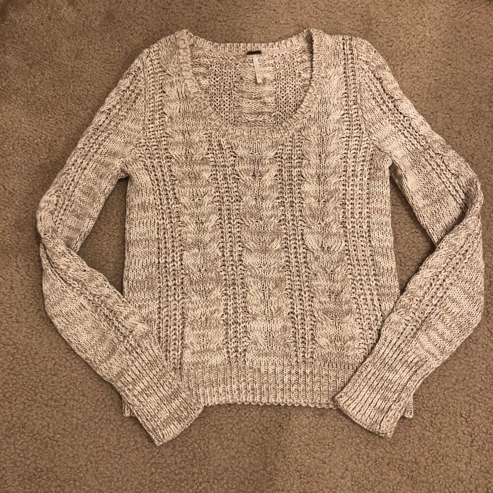 Free People Cable Knit Sweater